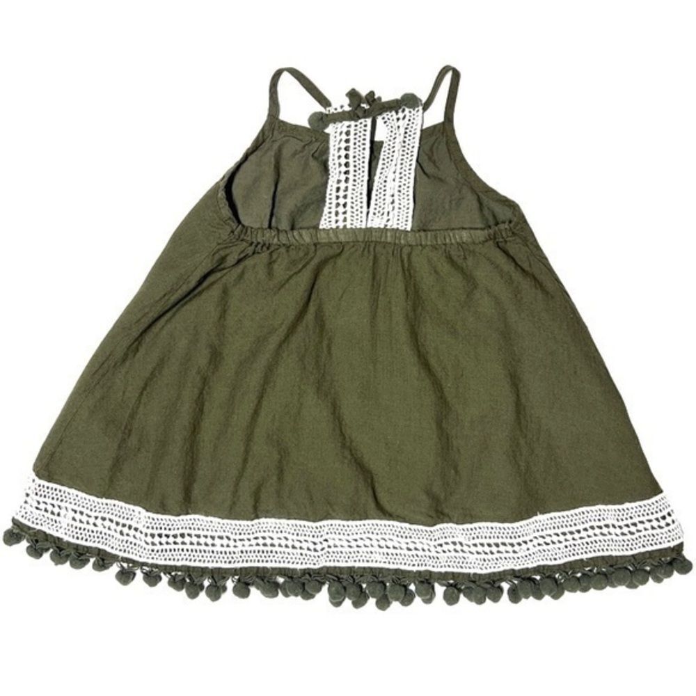 Tommy Bahama Tunic Pom Pom Lace Dress Olive 24M